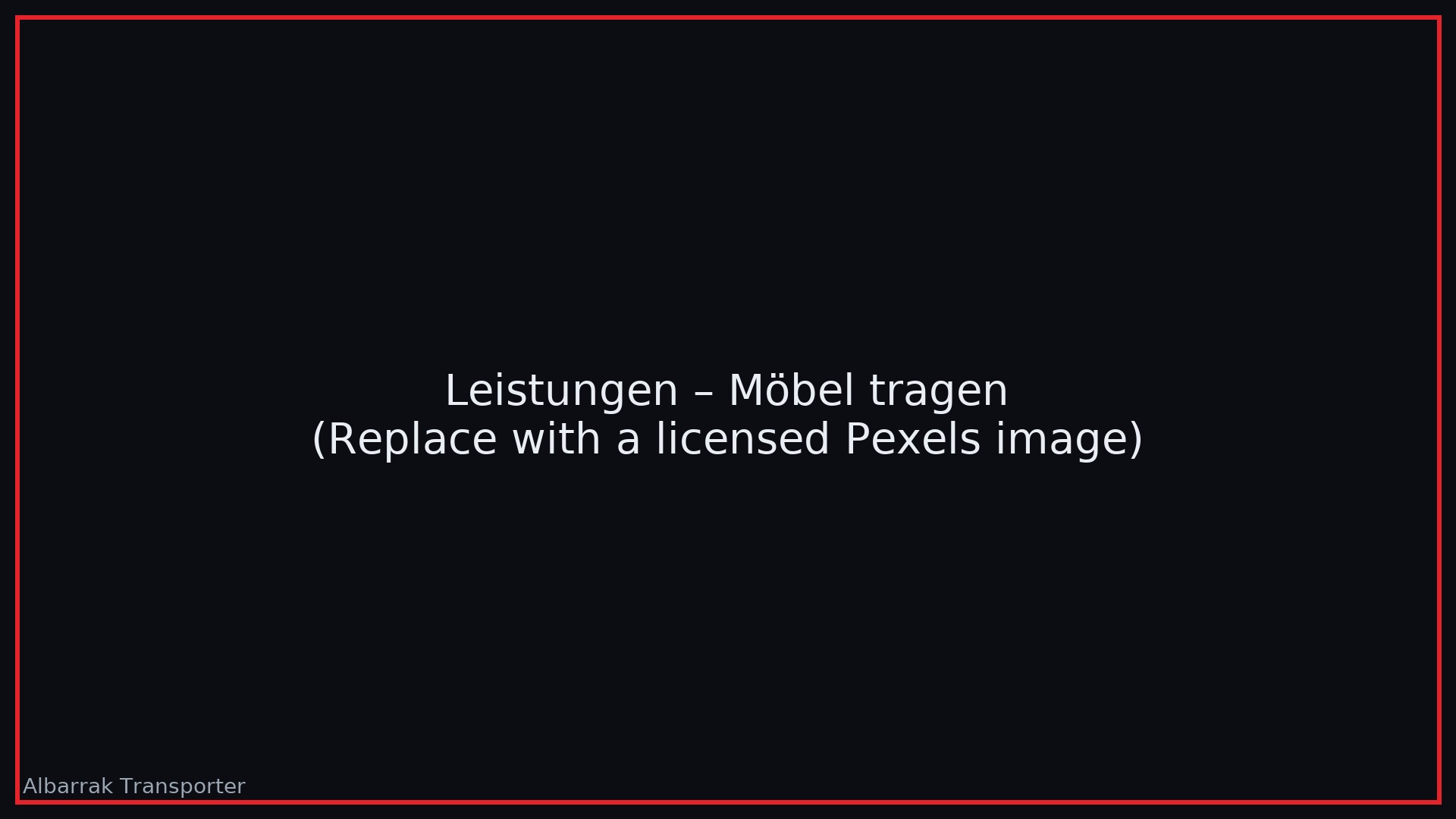 Möbel tragen – Hannover